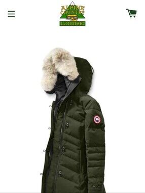 Canada Goose Black  Long Down Coat with High Collar. Loretta Parka Black Size M